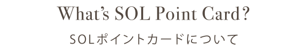 How To Use ＳＯＬポイントカードの使い方