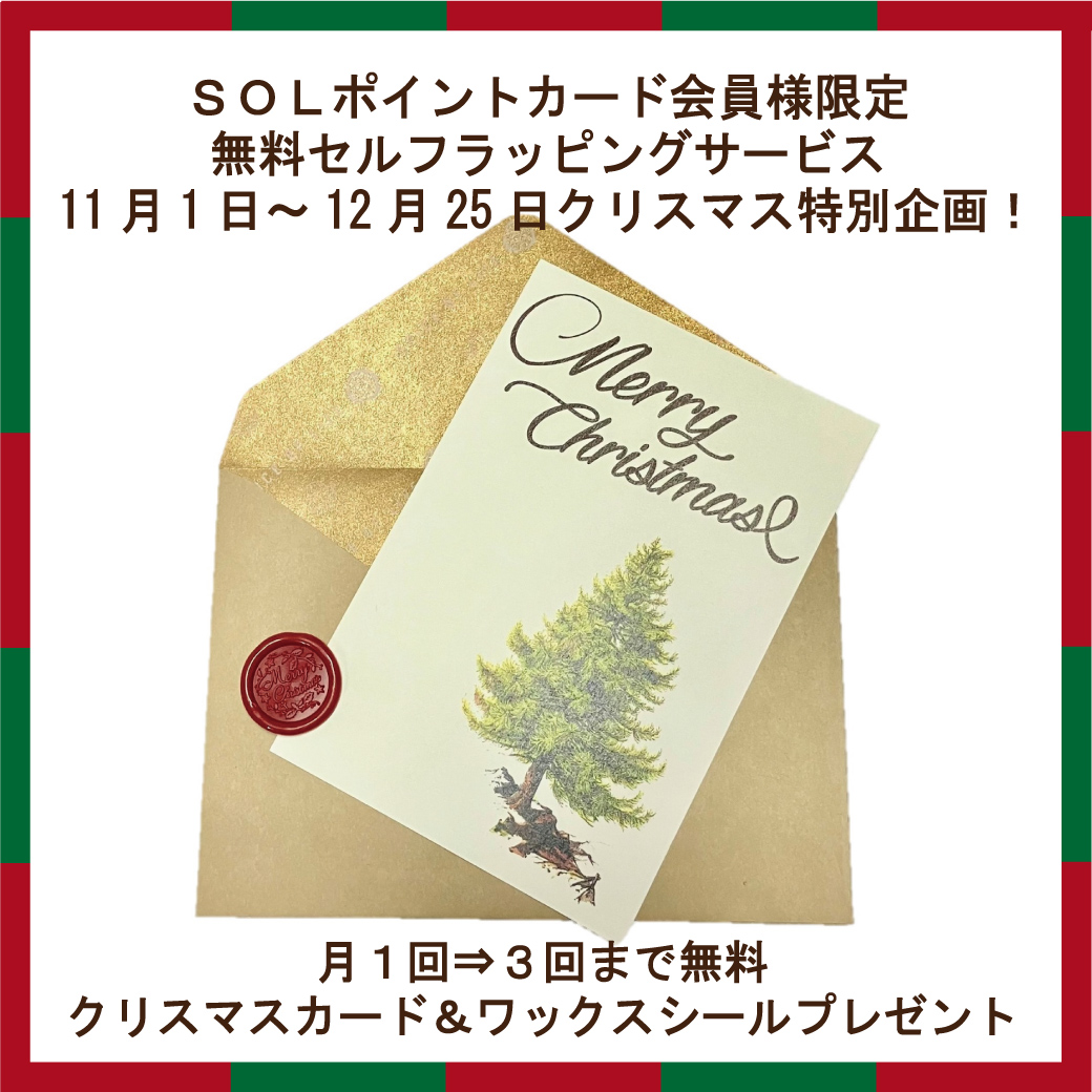 【ポイントカード会員様限定】無料セルフラッピングサービス クリスマス限定企画